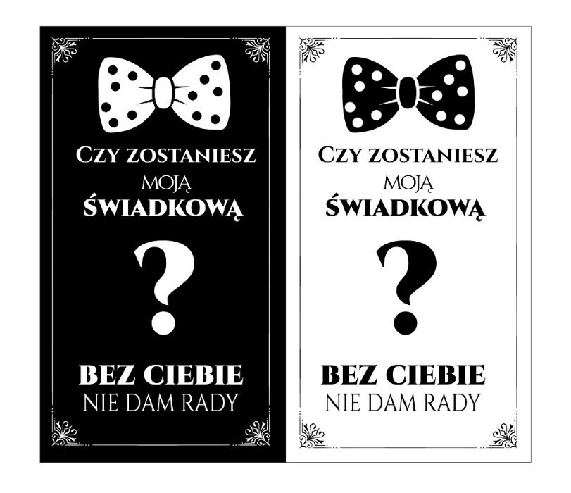 Naklejka na wino dla świadka wesele