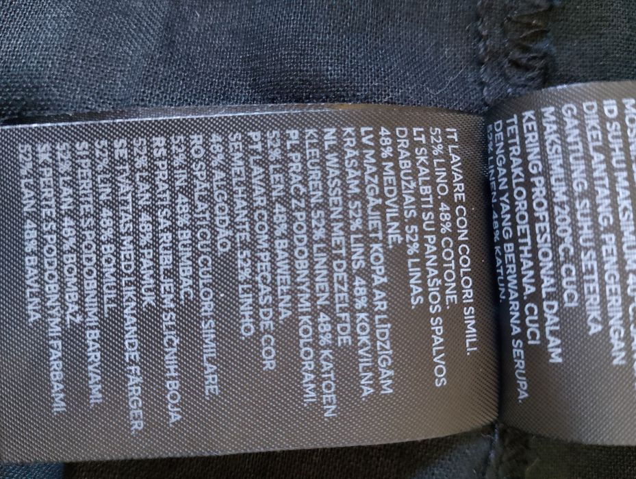 Nowa lniana sukienka kopertowa H&M r.XL