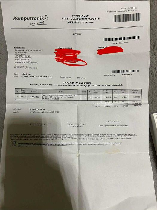 Iphone 13 mini zielony 128gb magsafe airtag szkło ładowarka apple