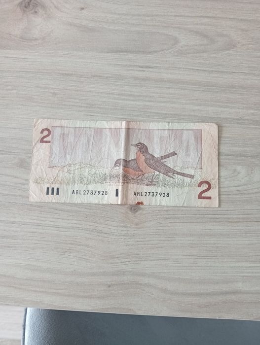 Nota 2 dollars Canadá