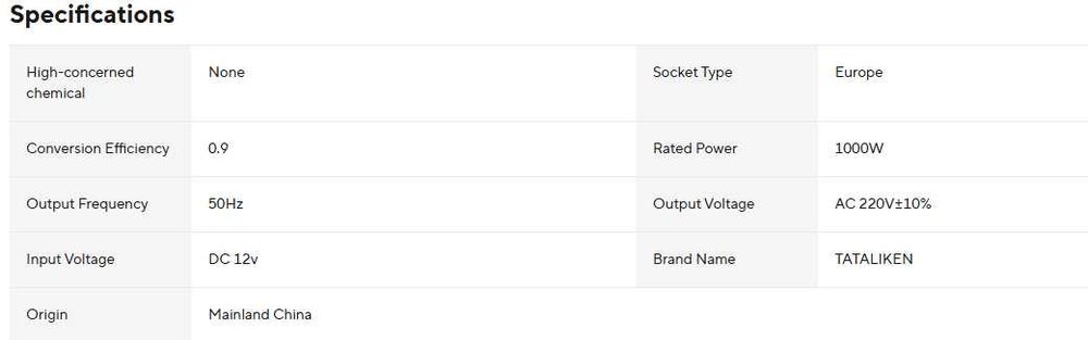 інвертор чистий синус Tataliken 1000w