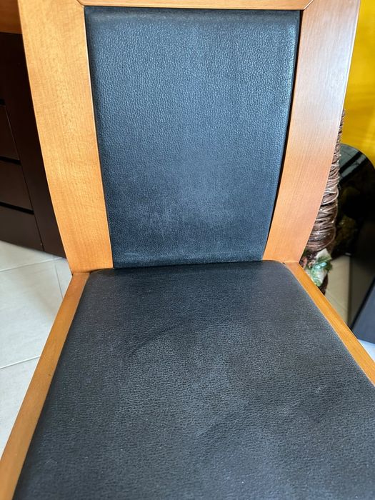 6 Cadeiras de Mesa de Jantar em madeira de Nogueira