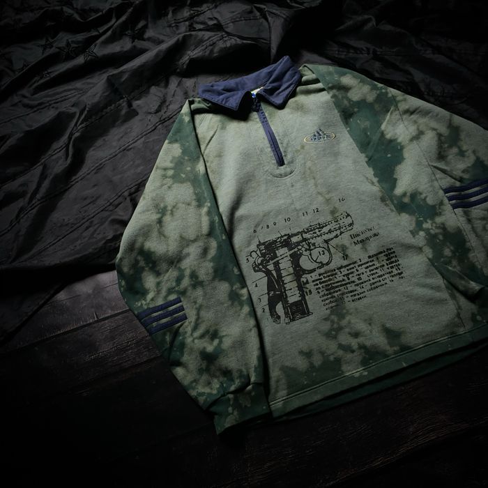 Vintage 90s Custom Acid Wash Adidas Pullover