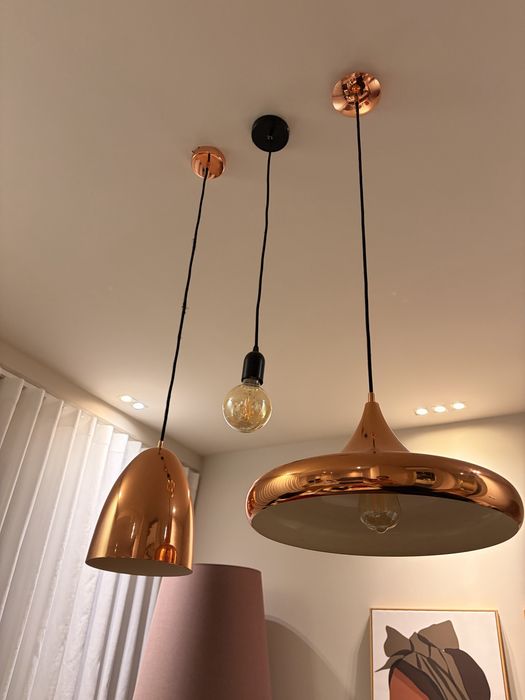 Conjunto 3 candeeiros de teto