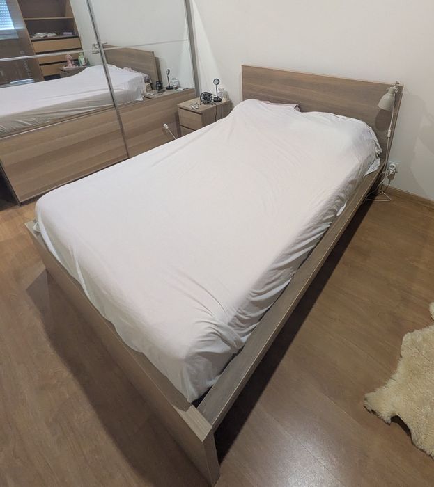 Estrutura de Cama IKEA MALM 140x200 (Carvalho )