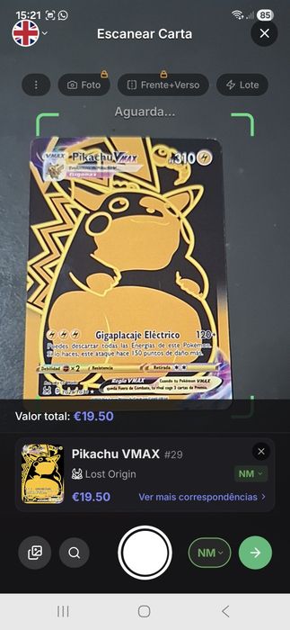Cartas pokemon coleccionáveis