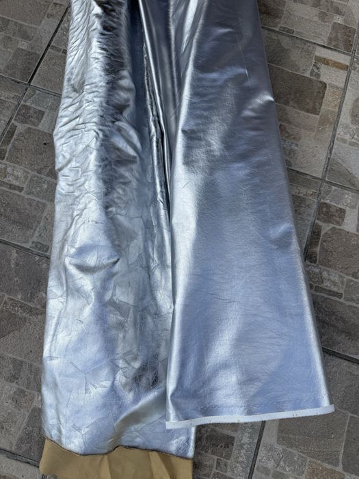 Ткань / опт / кожзам серебро - от 3 м