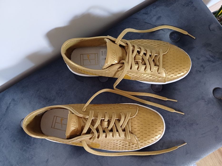 Buty Nike Classic Ultra premium metalic Gold Flat rozmiar 38 sneakersy