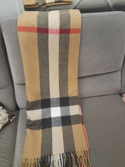 Szal wool 70x200 wełna że zlota nitką