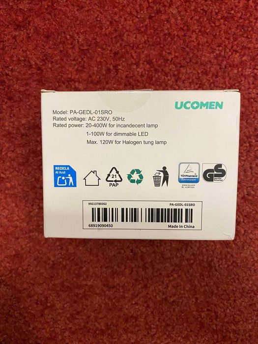 диммер в розетку Ucomen Dimmer PA-GED-01SRO 20–400W