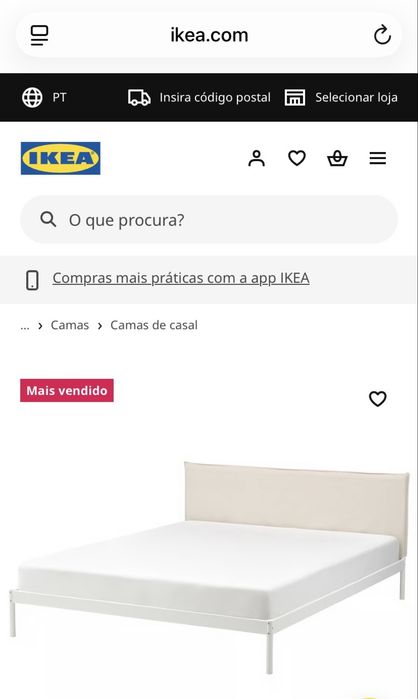 Cama casal beige vendida com colchâo