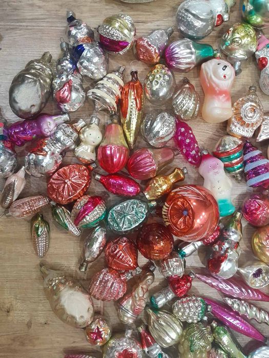 Елочные игрушки СССР новорічні іграшки  Ялинкові