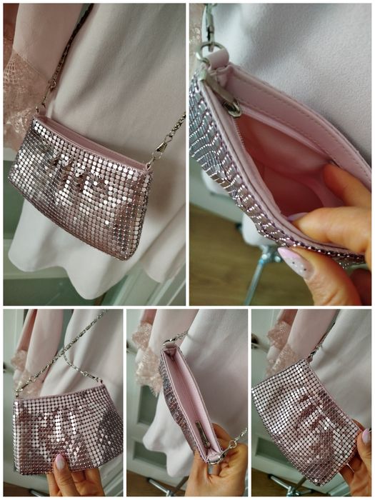 River Island elegancka sukienka pudrowy róż