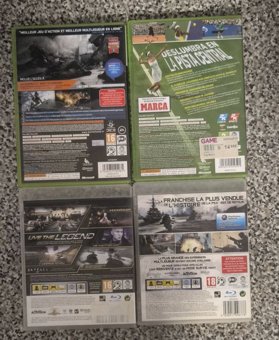 Conjunto de 4 jogos PlayStation 3/Xbox 360