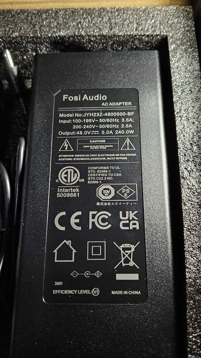 Стерео підсилювач звуку Fosi Audio V3 300W *2 TPA3255 + БЖ48V5A D-клас