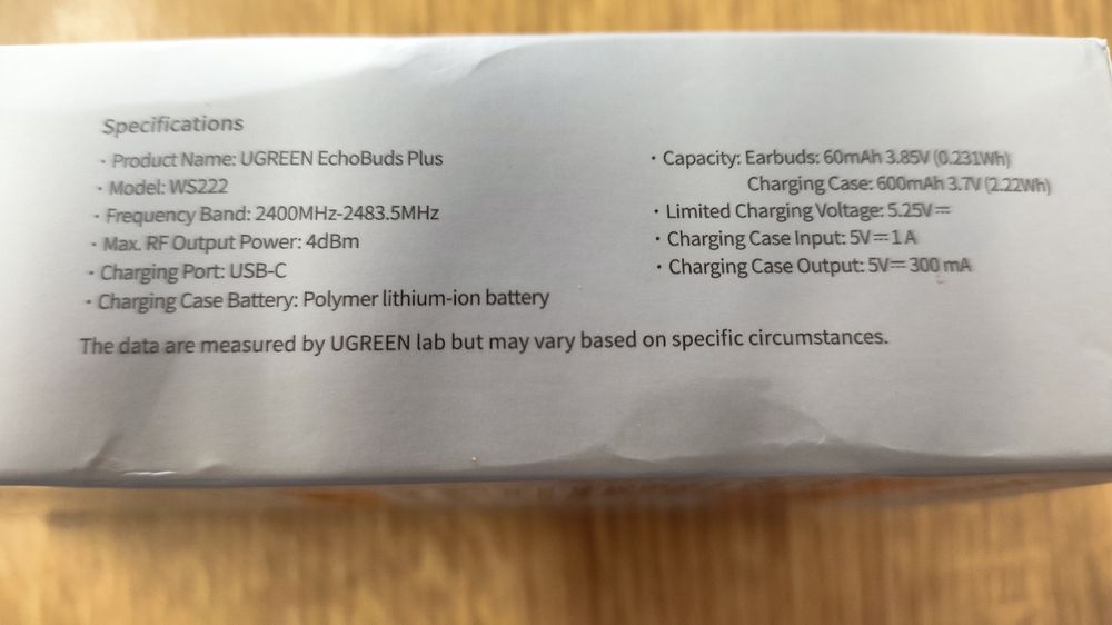 Fones UGREEN EchoBuds Plus