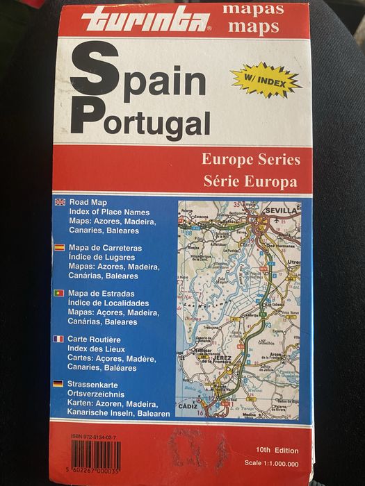 Mapa Espanha e Portugal