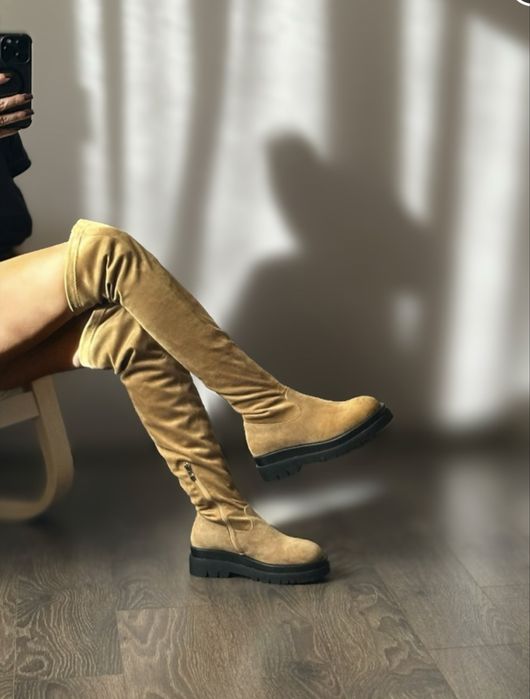 Ботфорди /чоботи замша р36-37 аналог Marc Fisher