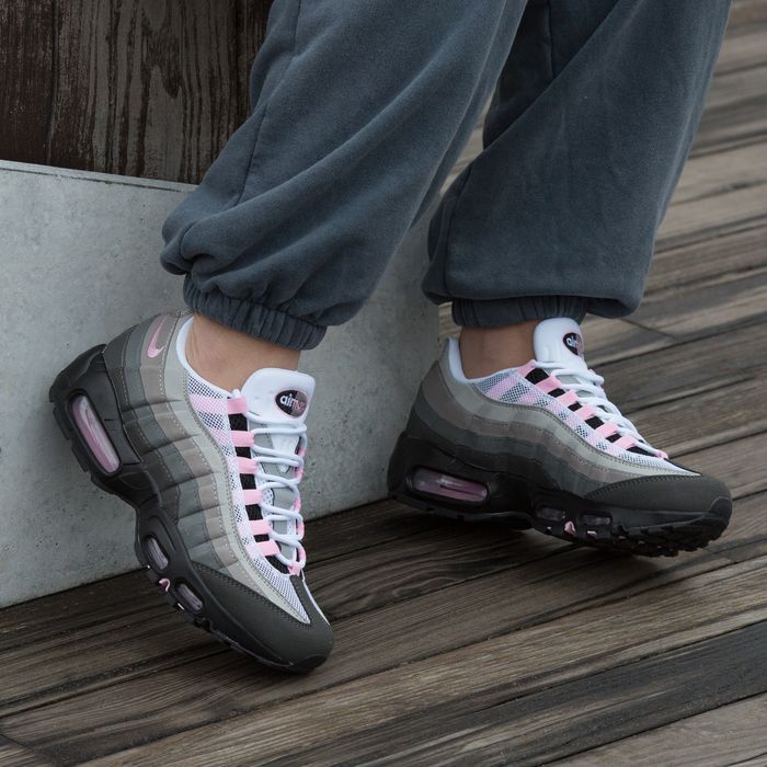 Кросівки Nike Air Max 95 Grey Lack Rose premium | Кроссовки Найк жіночі чоловічі