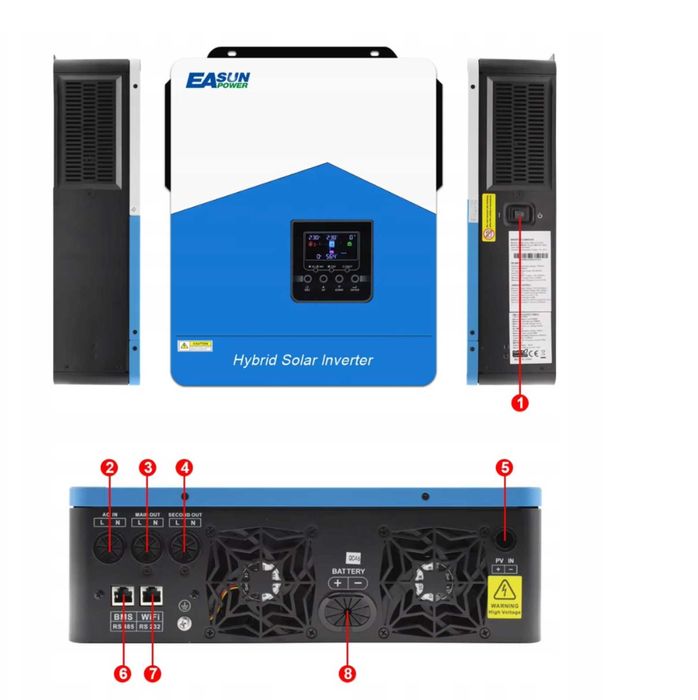 INWERTER Falownik Hybrydowy Solarny Hybrydowy WIFI 24V 4,2KW