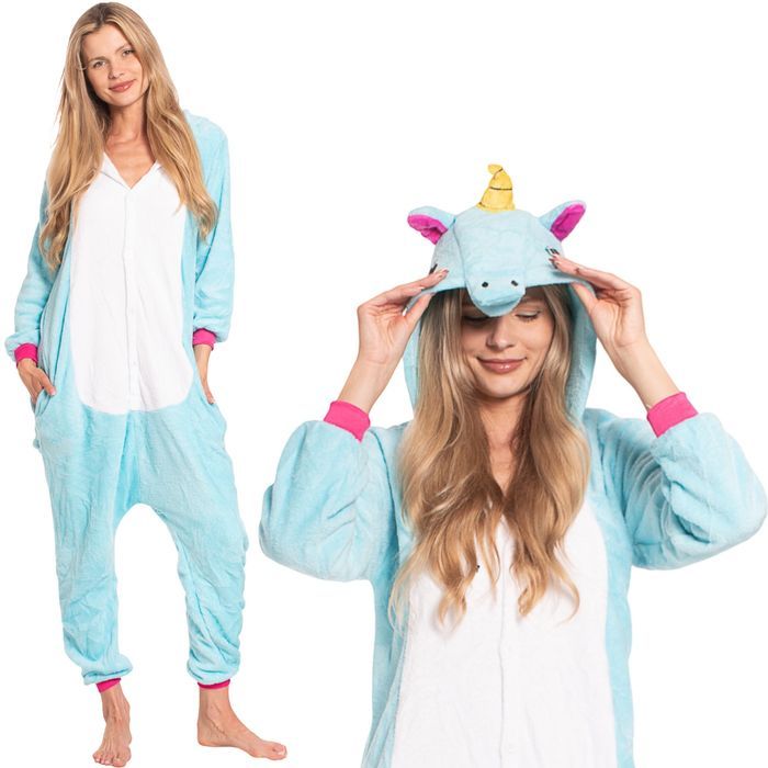 Piżama Damska Kigurumi Onesie Kostium Pegaz Niebieski 165-175 cm L