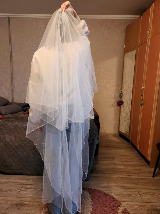 Фата весільна кремова