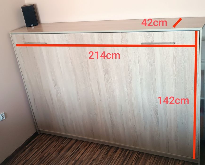 Półkotapczan, łóżko podnoszone, sypialnia chowana 242/142/42cm.