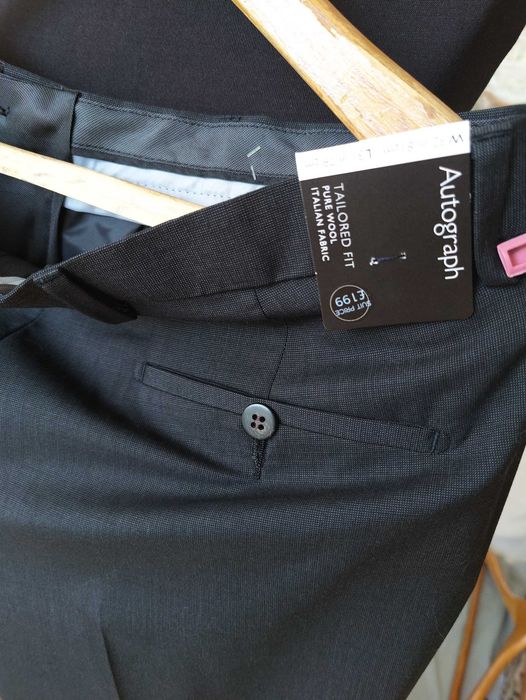 Джинсы брюки Marks&Spencer wool trousers United Kingdom w32 grey.