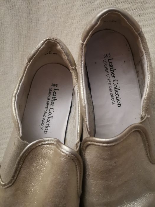 lekkie buty damskie, sportowe, złote