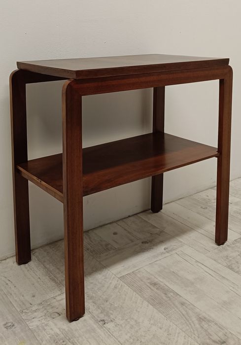 art deco konsola stolik przyścienny orzech fornir lata 50-te