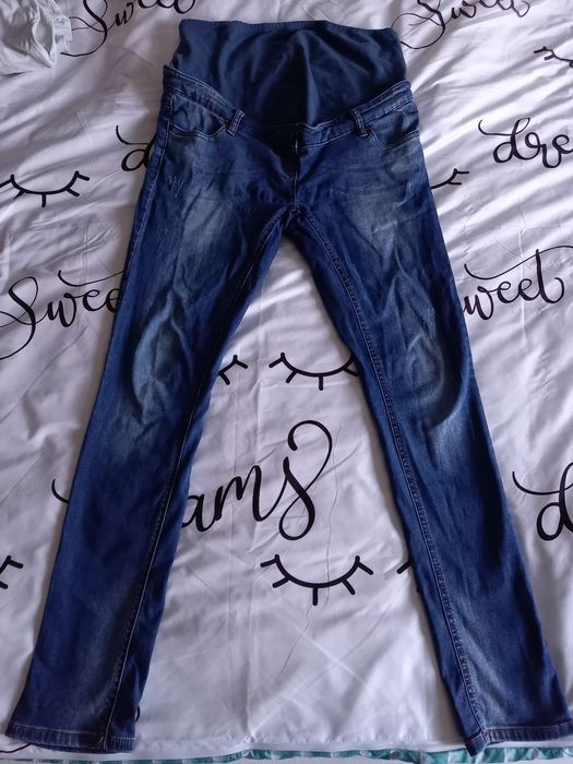 Spodnie ciążowe, jeansy, Kiabi, rozmiar 38