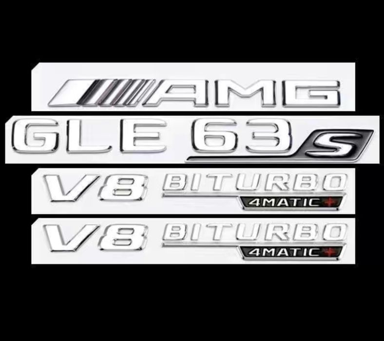 Комплект шильдиков E63 AMG V8 biturbo 4matic+ для Mercedes-Benz
