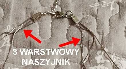 Trzywarstwowy NASZYJNIK Łańcuszek Wisiorek ELEGANCKI