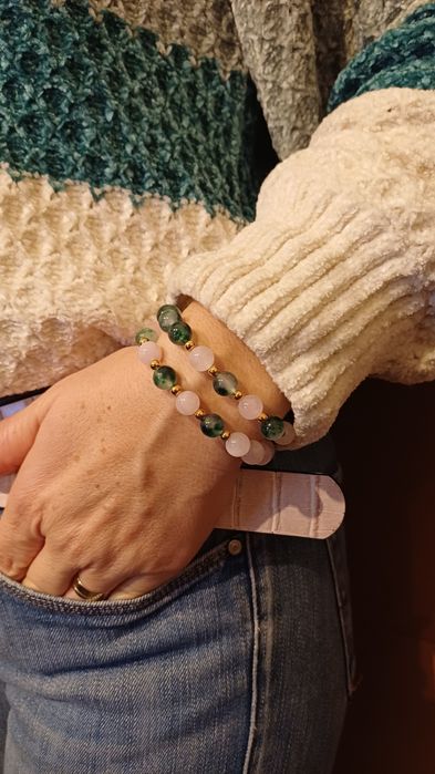 Pulseira Feminina Verde Calcedónia- PulseirasMe4You