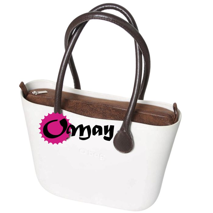 Brązowy organizer do OBAG MINI nakrapiany brąz Czekolada wkład OMAY