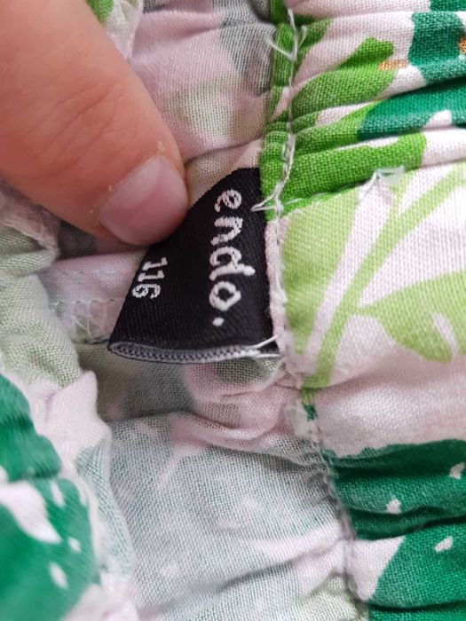 Śliczne, letnie spodnie Endo r.116, jak nowe