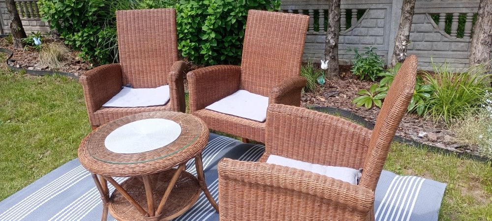 Meble do ogrodu wiklina