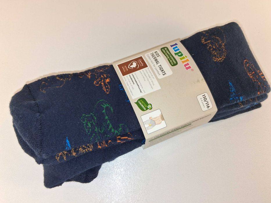 A058 Lupilu Dziecięce Rajstopy Termiczne Dinozaury Rozmiar 110/116