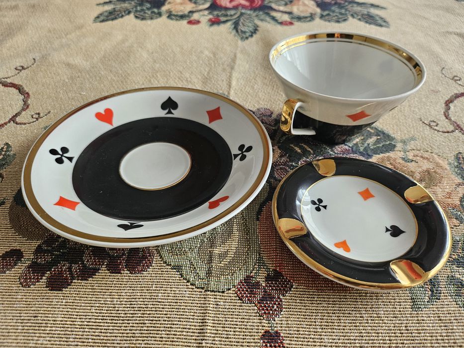 Komplet porcelanowy brydżowy Chodzież