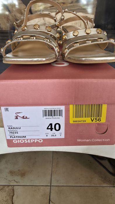 Gioseppo sandałki złote nowe