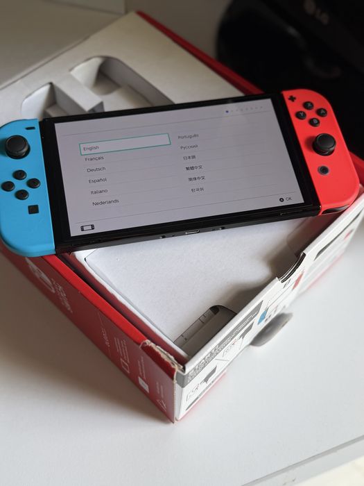 Nintendo Switch OLED Neon Blue / Neon Red – Como Nova na Caixa