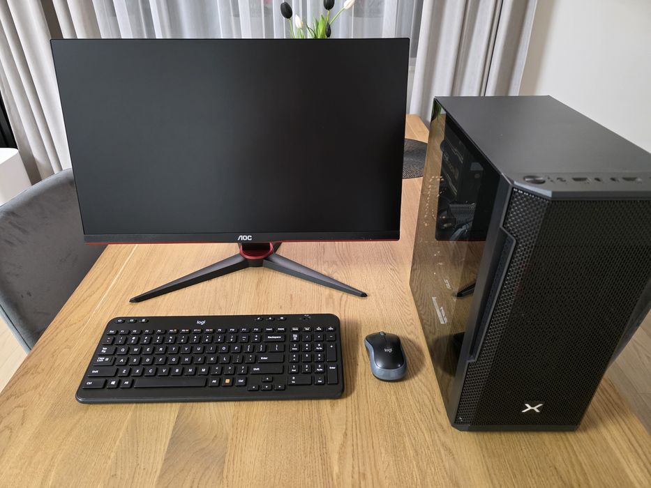Zestaw komputer PC i5-8400 RX580 16GB RAM 3000MHz monitor  AOC 24"