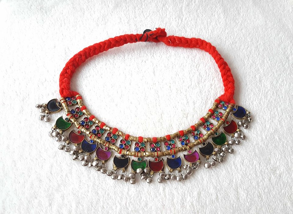 Orientalny naszyjnik afgański boho etno bohemian hippie tribal kolia