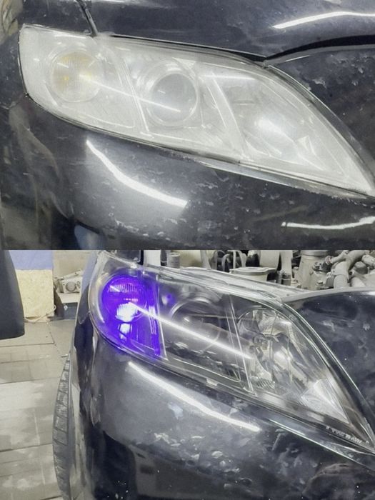 Установка линз на авто ams led ,biled