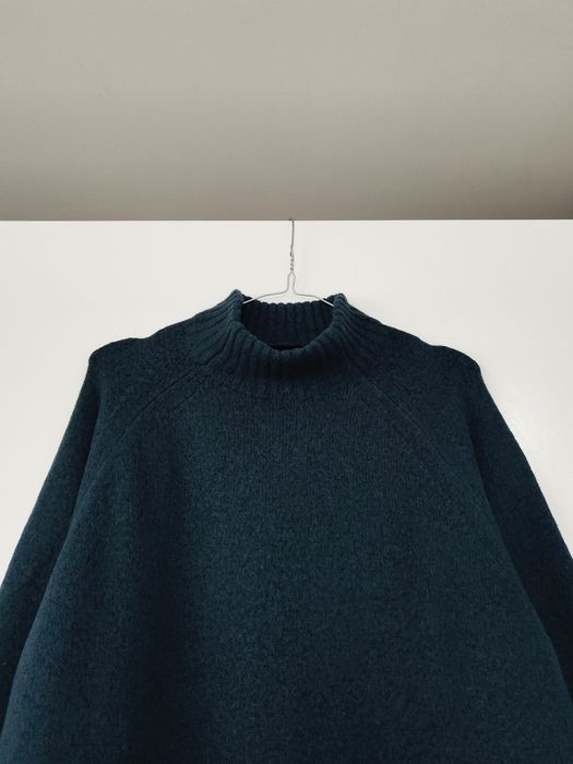 Półgolf Massimo dutti 42 XL zielony butelkowa zieleń wełniany