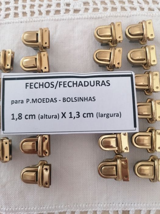 Fechos LOTE de 50 pª MALAS P. Moedas * 1,8 cm *Artigo NOVO