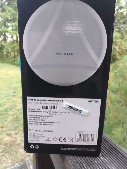 Antena dookólna DVB-T/T2 ANT361 GoldenLine