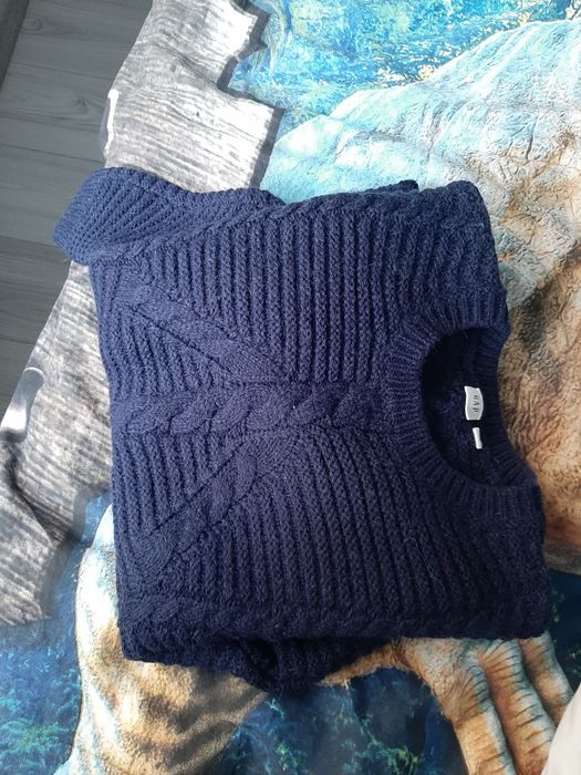 Granatowy sweter GAP sukienka tunika stan idealny xs/s