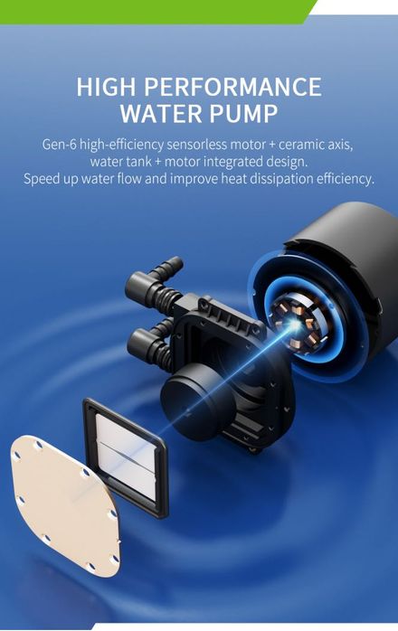 GameMax IceBurg 240V Digital BK, płynna chłodnica procesora 240mm ARGB