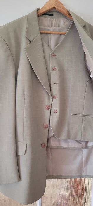 Garnitur męski ,jasny beż. Okazja!!